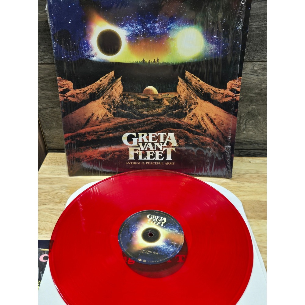 Greta Van Fleet Anthem of the Peaceful Army Red Vinyl LP Record Limited Edition
